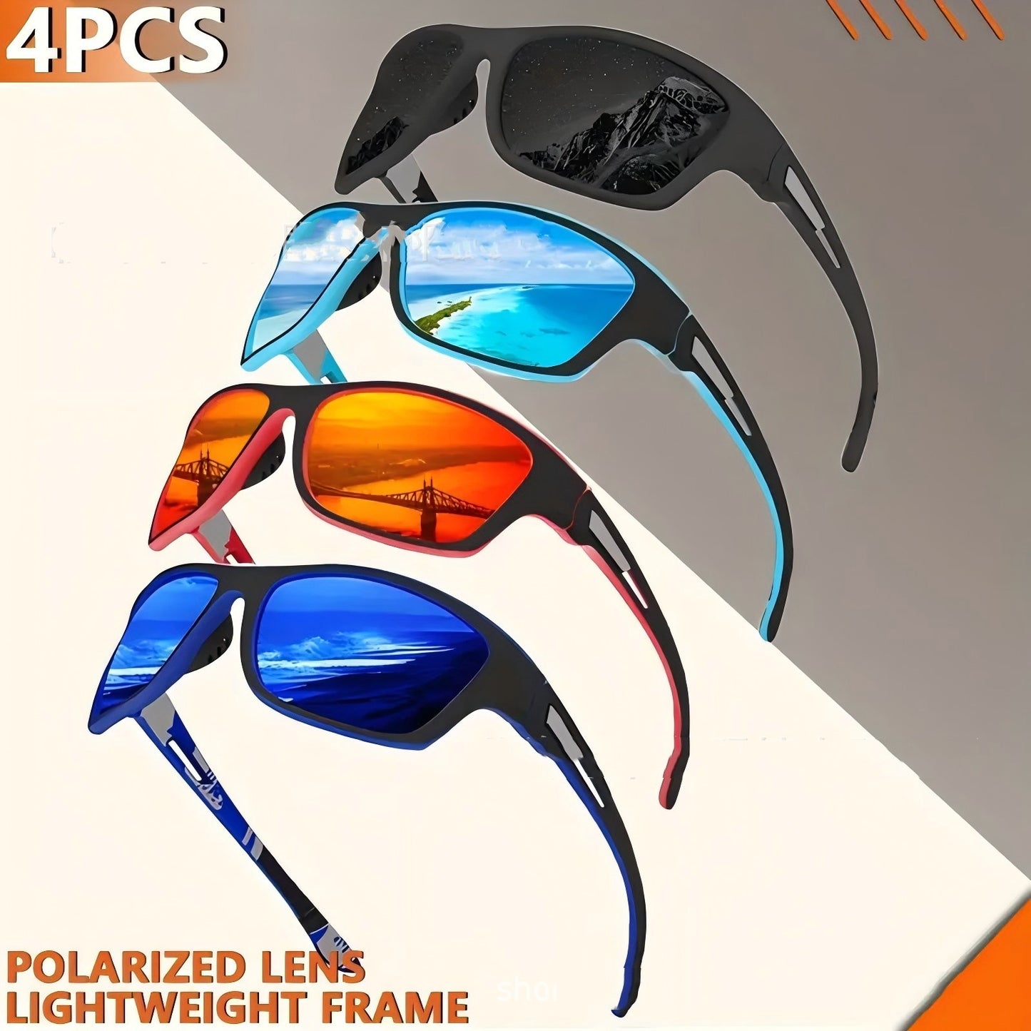 COASTA Polarized Sports Sunglasses for Men: UV400 Protection Glasses Womens Wrap Around Goggles for Driving Fishing