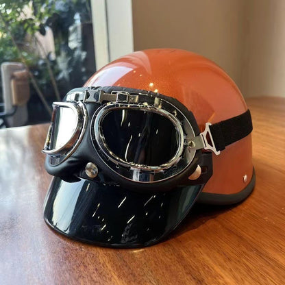 COASTA Vintage Harley helmet, 3C certification electric car motorcycle half helmet, four seasons riding helmet