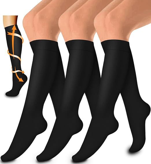 COASTA Compression Socks for Women & Men Circulation (3 Pairs) is Best Support for Athletic Running Cycling