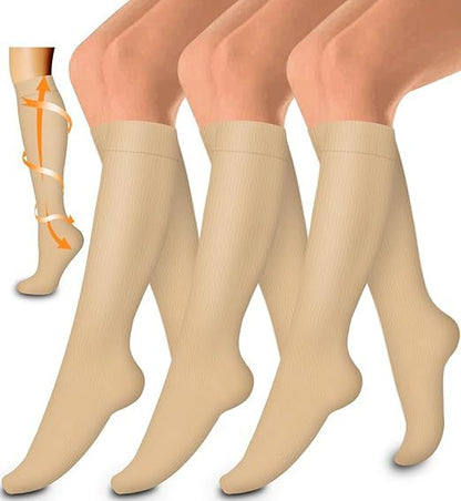 COASTA Compression Socks for Women & Men Circulation (3 Pairs) is Best Support for Athletic Running Cycling