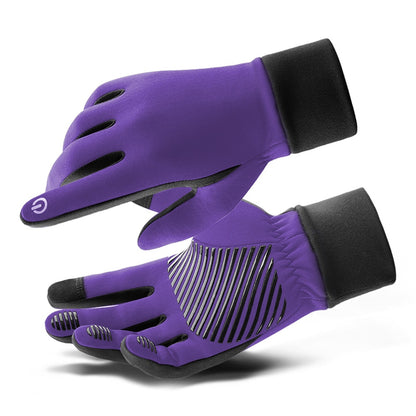 COASTA fall and winter warm electric scooter, bike riding, sports non-slip full finger touch screen running hiking gloves