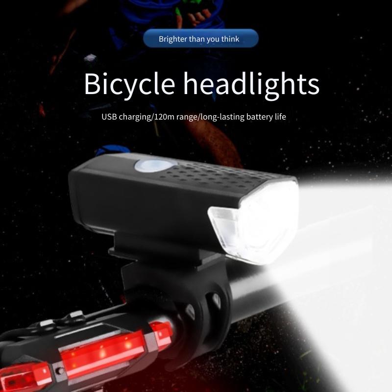 COASTA  Rechargeable Bike Lights, Ultra Bright Bicycle Lights for Night Riding, Road Mountain Bike Accessories for Kids Adults - Bike Headlight with Tail Light