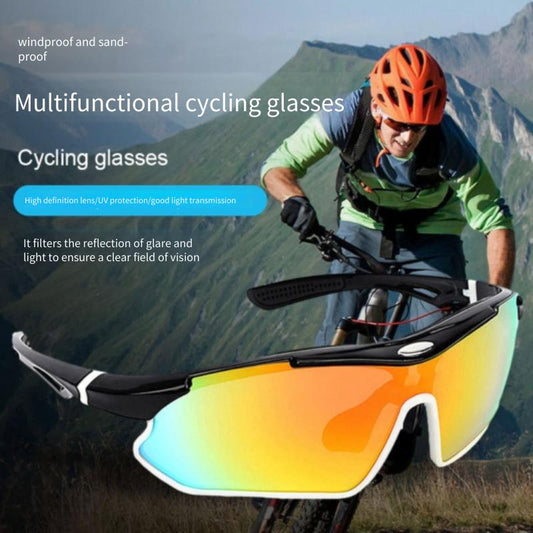 COASTA Outdoor Riding Glasses, Color Changing Polarized Windproof, Bicycle Riding Full Frame Nearsighted Sunglasses