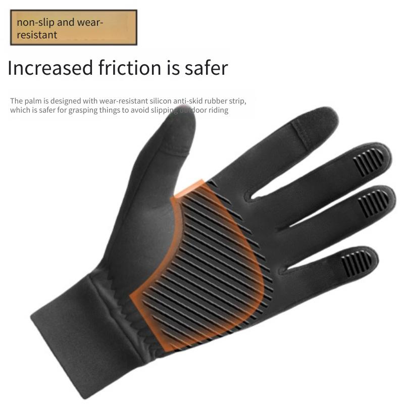 COASTA fall and winter warm electric scooter, bike riding, sports non-slip full finger touch screen running hiking gloves