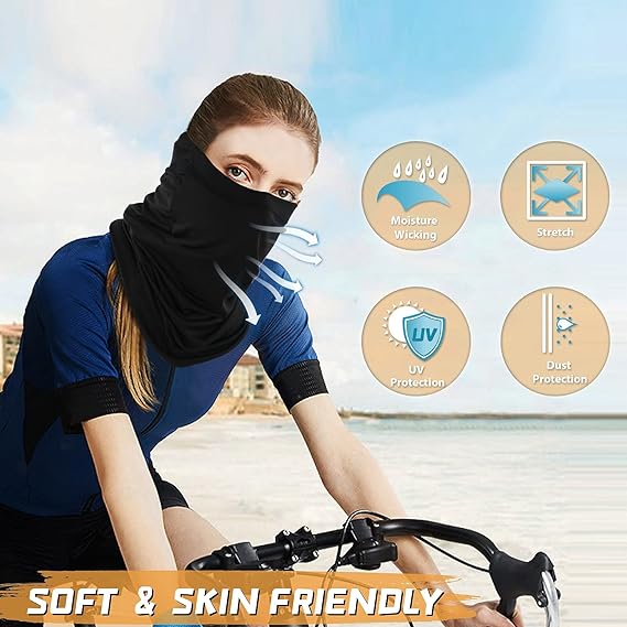 COASTA Neck Gaiter Bandana Face Mask: Sun Cooling Scarf Gator Cover Head for Men Women